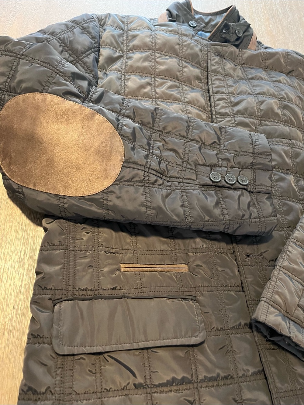 Taylorbyrd Quilted XL Brown Jacket Mens Jacket Removable Collar - Picture 7 of 10